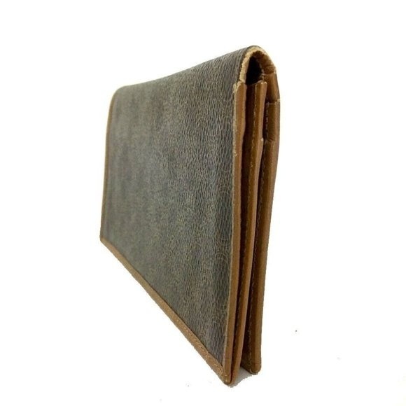 Celine Macadam Brown Leather Long Wallet Bifold EUC - Picture 2 of 8